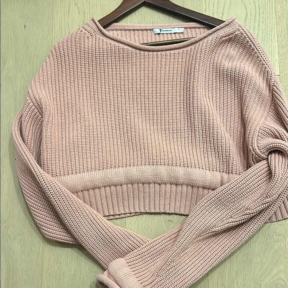 Alexander Wang Pink Ribbed Sweater